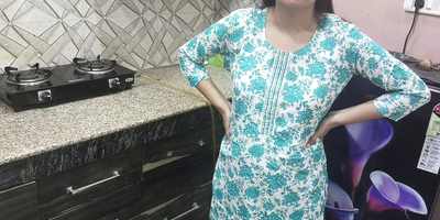 Step-mommy from India fucks her son-in-law-in-law in the kitchen like a