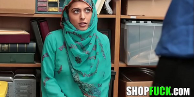 Rejected cop predominates hijab-wearing Muslim crumpet in storeroom -