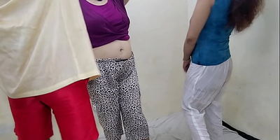 Alex Jan together with Amrozia on touching turns getting their tight asses