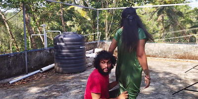 Mallu lovers Vaishnavy and Sharun Raj get wild in hot outdoor doggy-style action