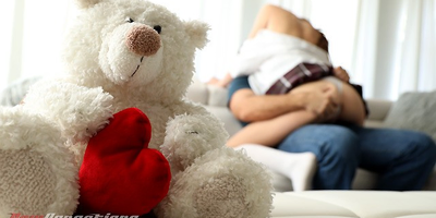 Diminutive college girl Athena Heart can't remedy back Chad Milky's monster beef
