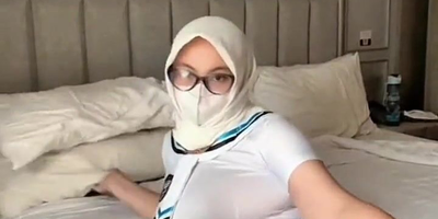 Hot Malay Dames Cosplay nigh a Sexy Sailor Uniform & Teases with Her Big